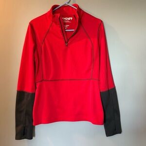 Spyder Active 1/4 Zip Long Sleeve Womens Medium Red/Black Pullover